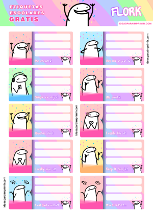 Etiquetas Escolares Flork Para Imprimir Grati